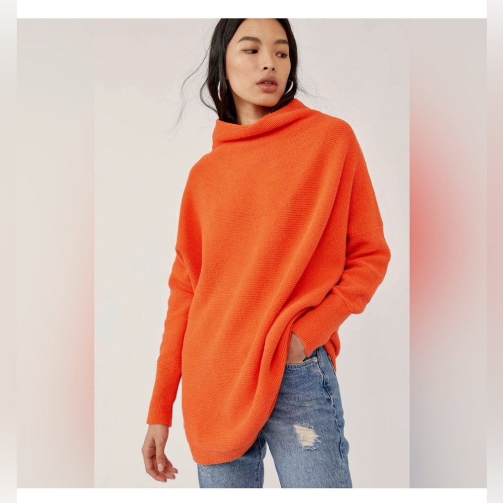 Cozy Orange Turtleneck Sweater